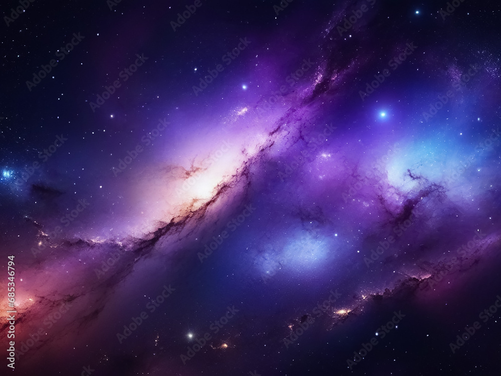 Generative Ai Space Galaxy Background High Quality Template