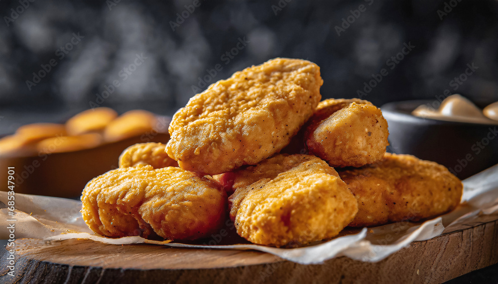 close up of heap nuggets , chicken nuggets. close up of heap nuggets , chicken nuggets.