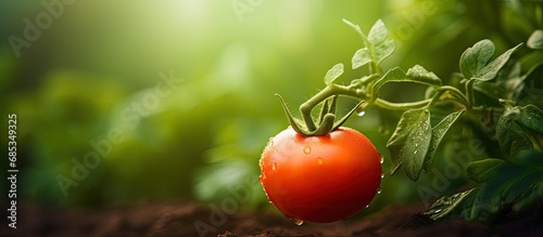An image of a small, organic tomato photo