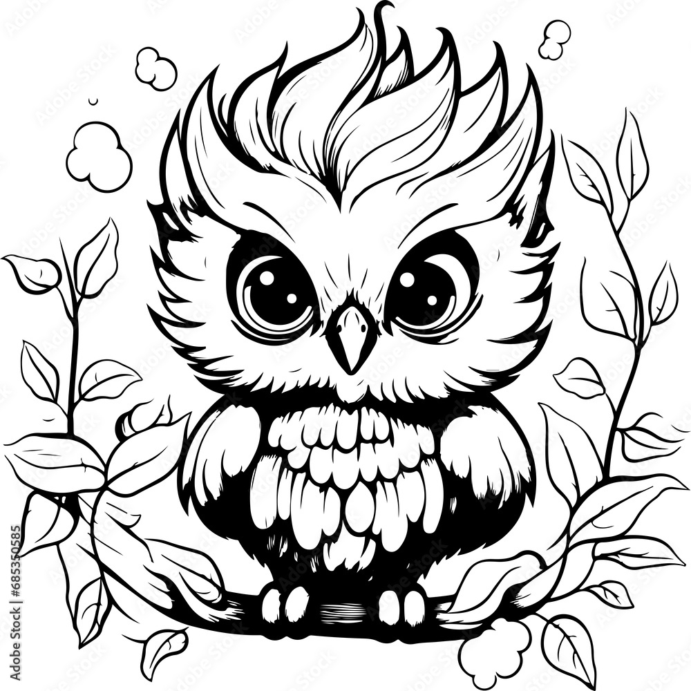 cute animal coloring page