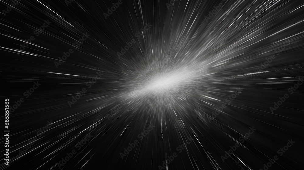 Obraz premium Abstract technology background Black and White light lines. 3d rendering, 3d illustration. 