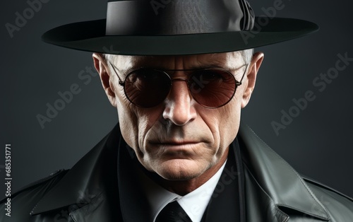 a dramatic portrait of a mobster in a hat