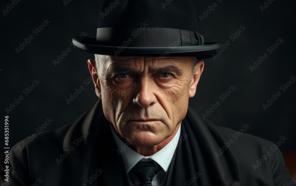 mob boss dramatic portrait