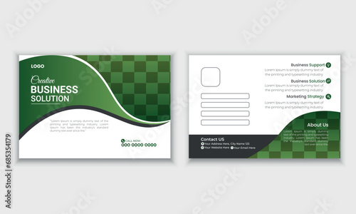 
Professional company postcard design template. amazing and modern postcard design.