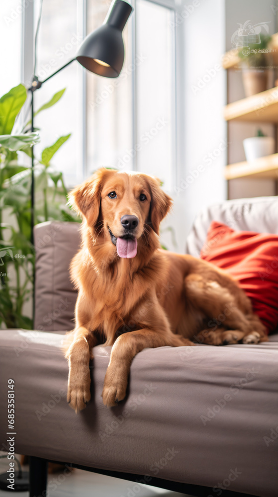 golden retriever puppy sitting