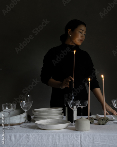 Moody Tablescape and Decor Details