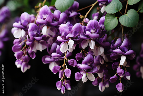 floral background, natural backdrop. purple inflorescences similar to wisteria.