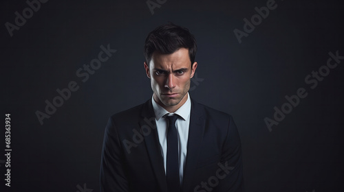 Corporate Anxiety: Sad and Worried Businessman Portraying Mental Fatigue and Stress in a Clean Professional Setting