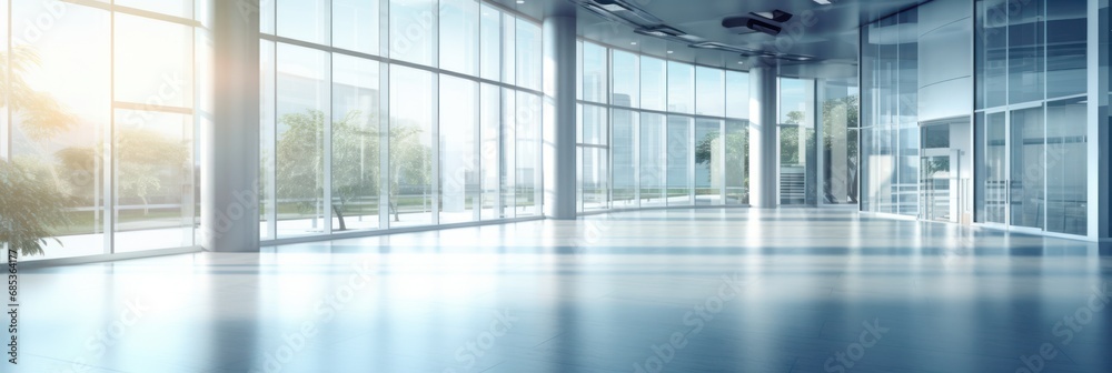 Beautiful blurred background of a light modern office interior Beautiful blurred background of a light modern office interior