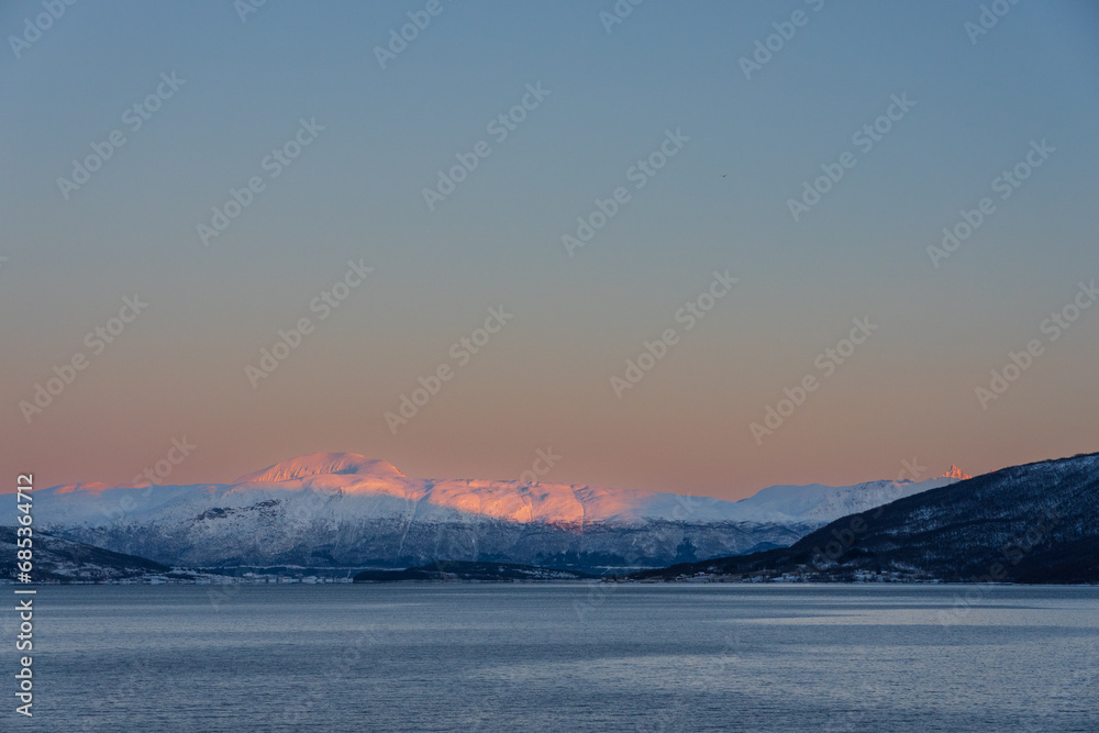 View from Straumsfjorden, Troms, Norway