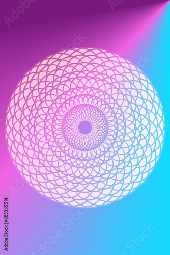 abstract purple, blue background with madala circles