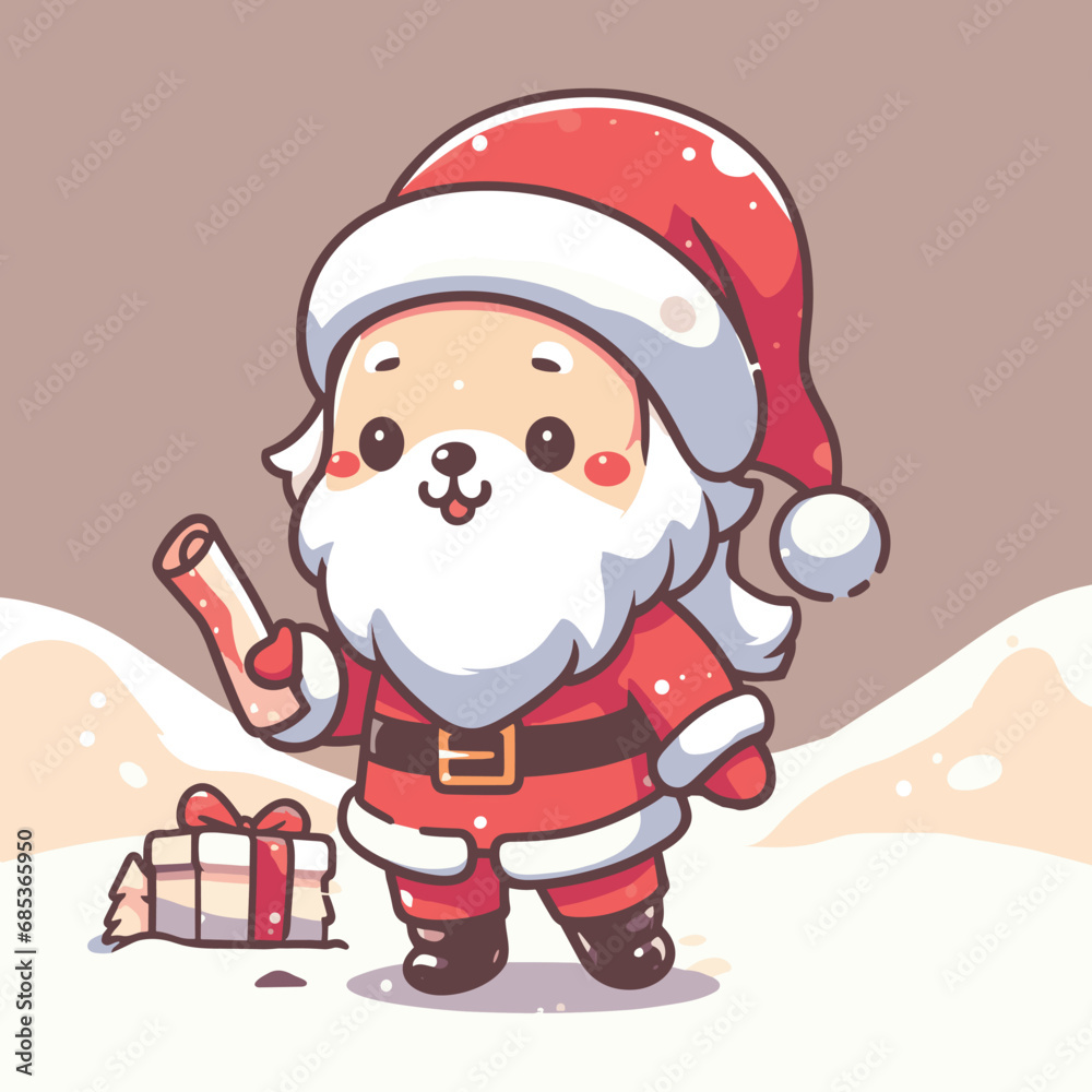 Obraz premium Vector illustration of santa claus for christmas merry christmas