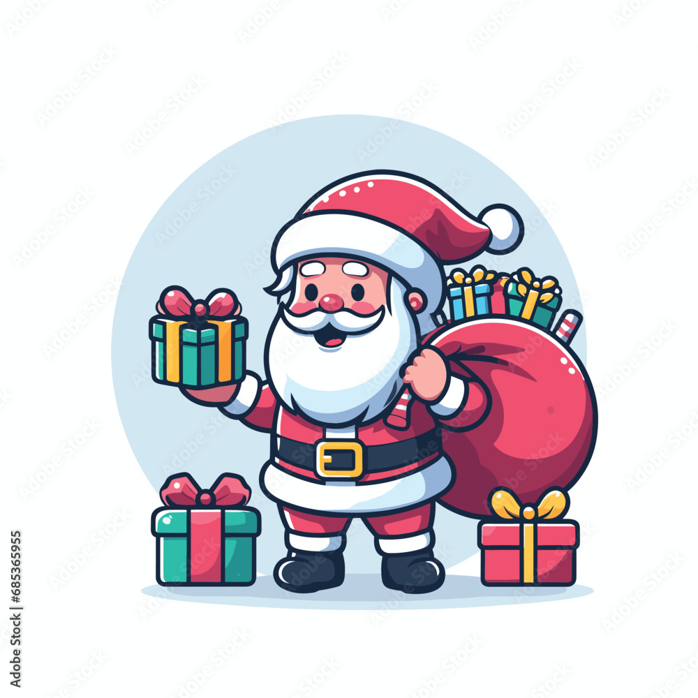 Vector illustration of santa claus for christmas merry christmas
