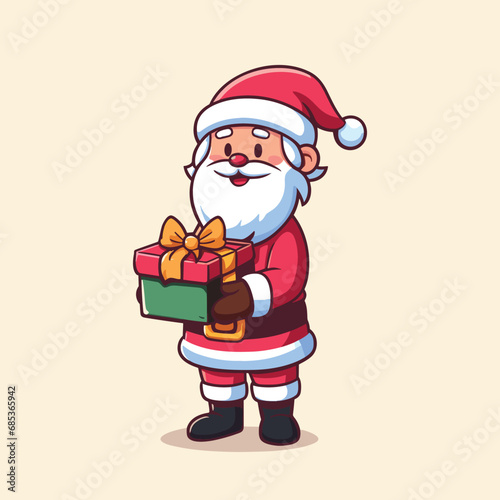 Vector illustration of santa claus for christmas merry christmas
