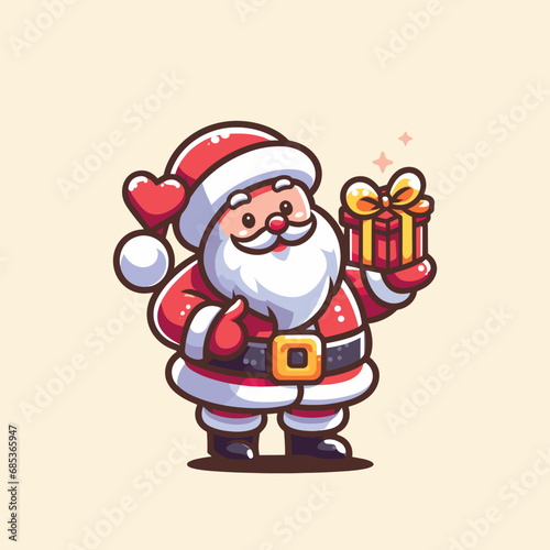 Vector illustration of santa claus for christmas merry christmas
