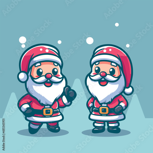 Vector illustration of santa claus for christmas merry christmas
