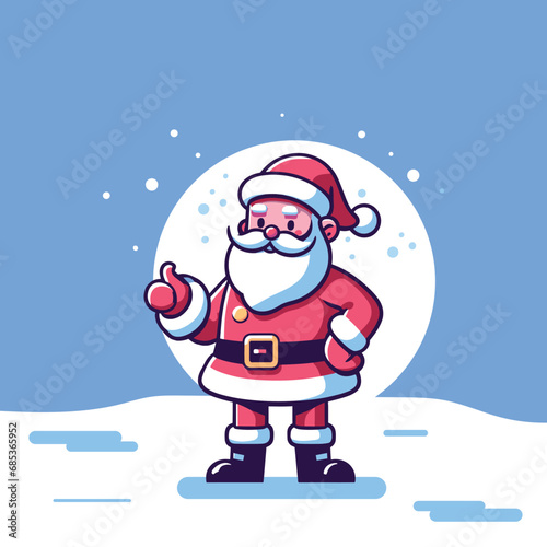 Vector illustration of santa claus for christmas merry christmas
