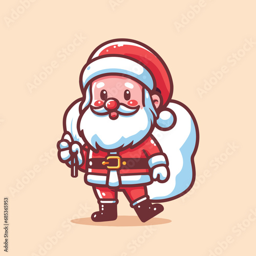Vector illustration of santa claus for christmas merry christmas 