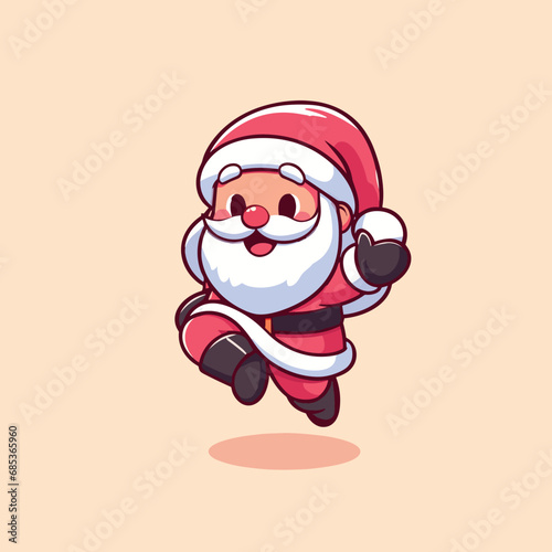 Vector illustration of santa claus for christmas merry christmas
