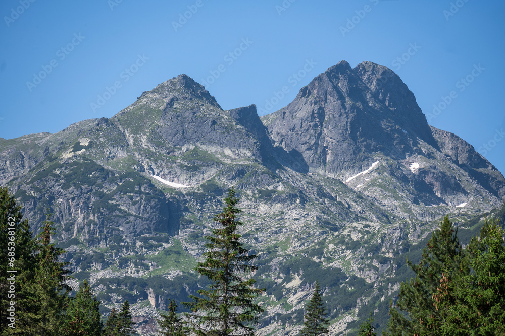 Landscape of Rila Mountain near Malyovitsa hut, Bulgaria Landscape of Rila Mountain near Malyovitsa hut, Bulgaria