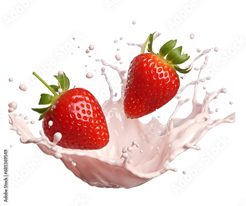 Natural strawberry juice on a neutral background