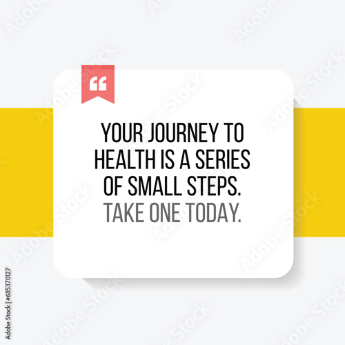 Motivational Quote regarding obesity, Vector illustration