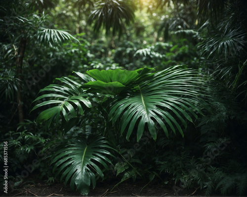 green fern in the forest