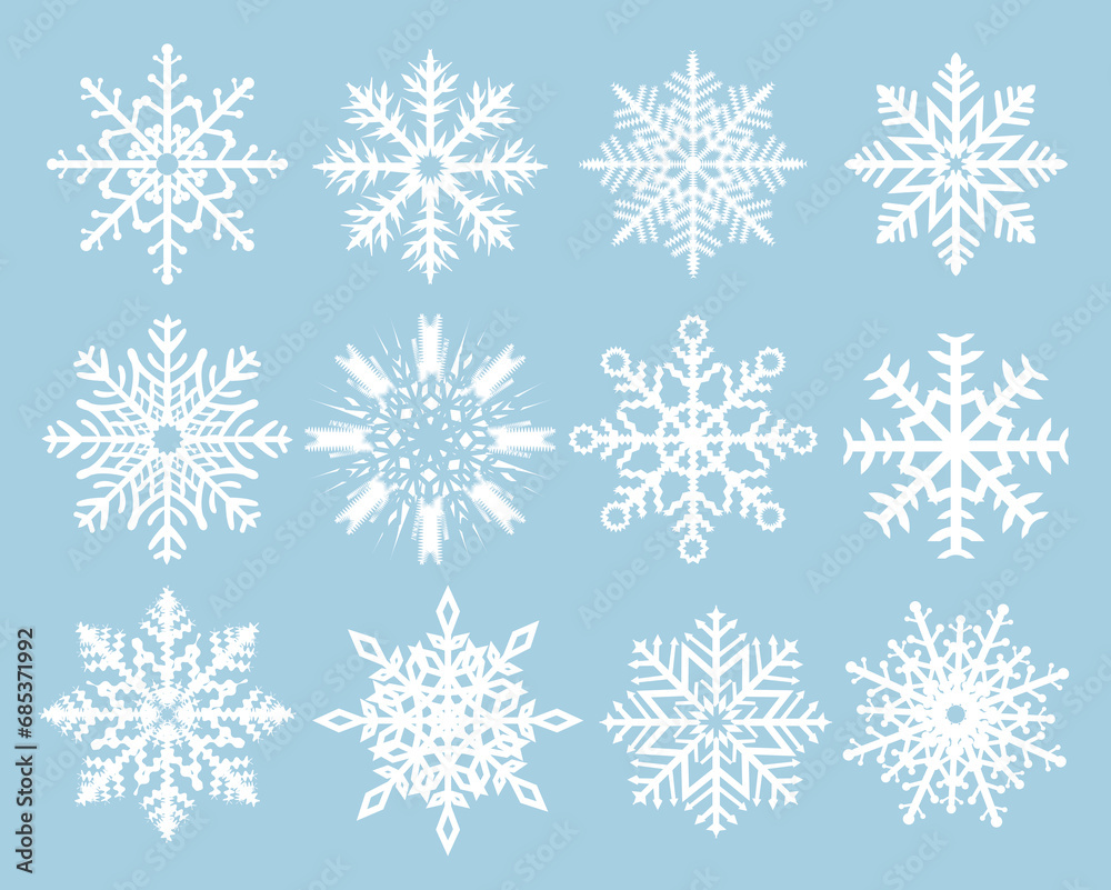 Winter Banner With Snowflake Border Winter Banner With Snowflake Border