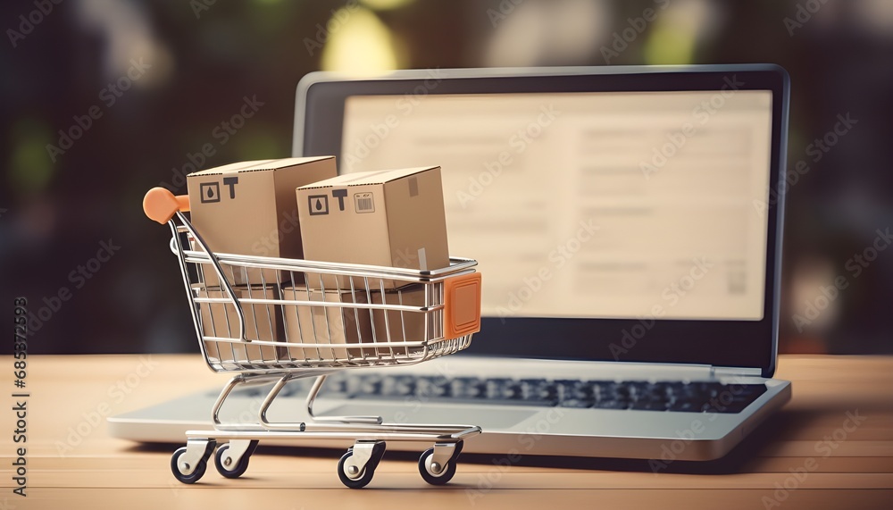 Online shopping, e-commerce.

