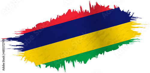 Brushstroke flag of Mauritius