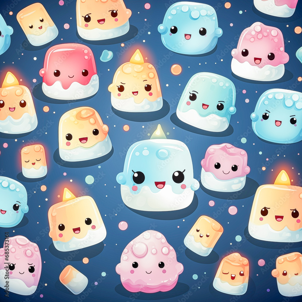cute marshmallow pattern