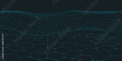 Futuristic hexagon background. Futuristic hexagonal vector illustration. Abstract technology background. Technology concept. Big data. 3d rendering.
