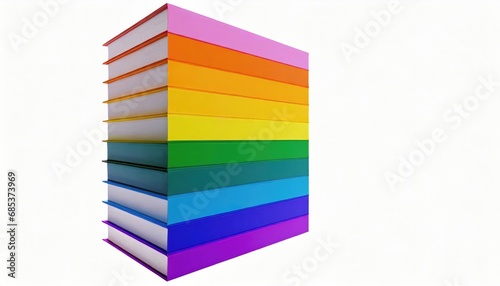 Book with the rainbow color  LGBTQ  representation  civil rights. Generative AI.