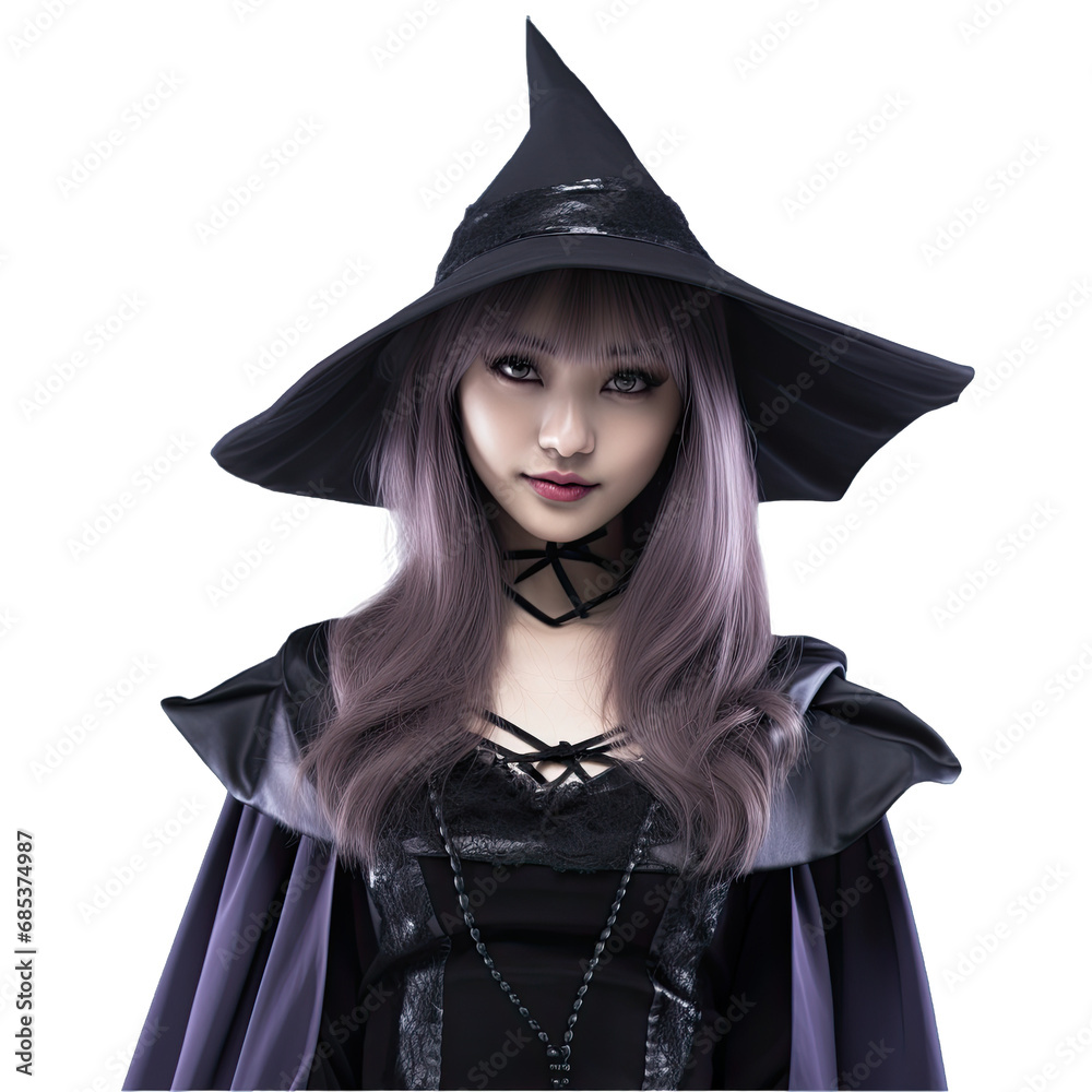 Pretty Witch Cosplay Model - A Model in Pretty Witch Cosplay Isolated Showcasing Fantasy Fashion and Creativity. Isolated on a Transparent Background. Cutout PNG. Pretty Witch Cosplay Model - A Model in Pretty Witch Cosplay Isolated Showcasing Fantasy Fashion and Creativity. Isolated on a Transparent Background. Cutout PNG.