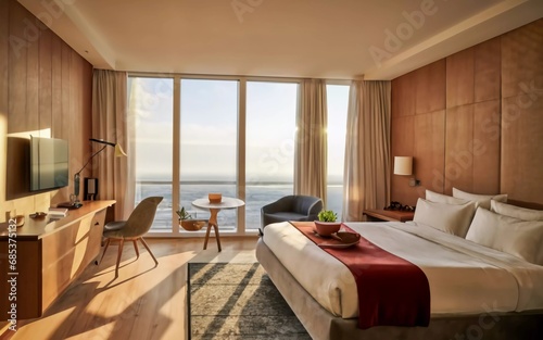 Modern Luxury Unveiled: Step Inside the Ultimate Tranquil Retreat of a Sleek Hotel Room! © 47Media