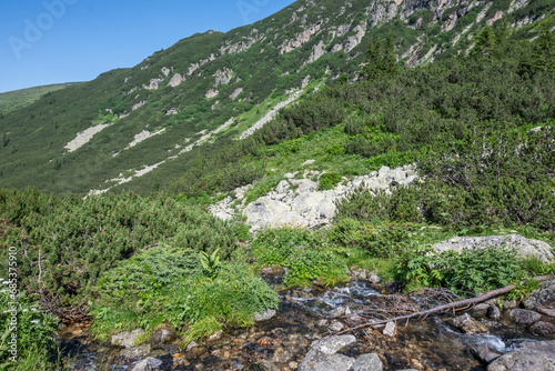 Landscape of Rila Mountain near Malyovitsa hut, Bulgaria