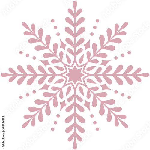 Schneeflocke rosa mit transparentem Hintergrund