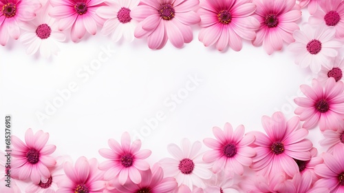Watercolor pink dried flowers and leaves arranged on a white background, AI generated image © atapdesain