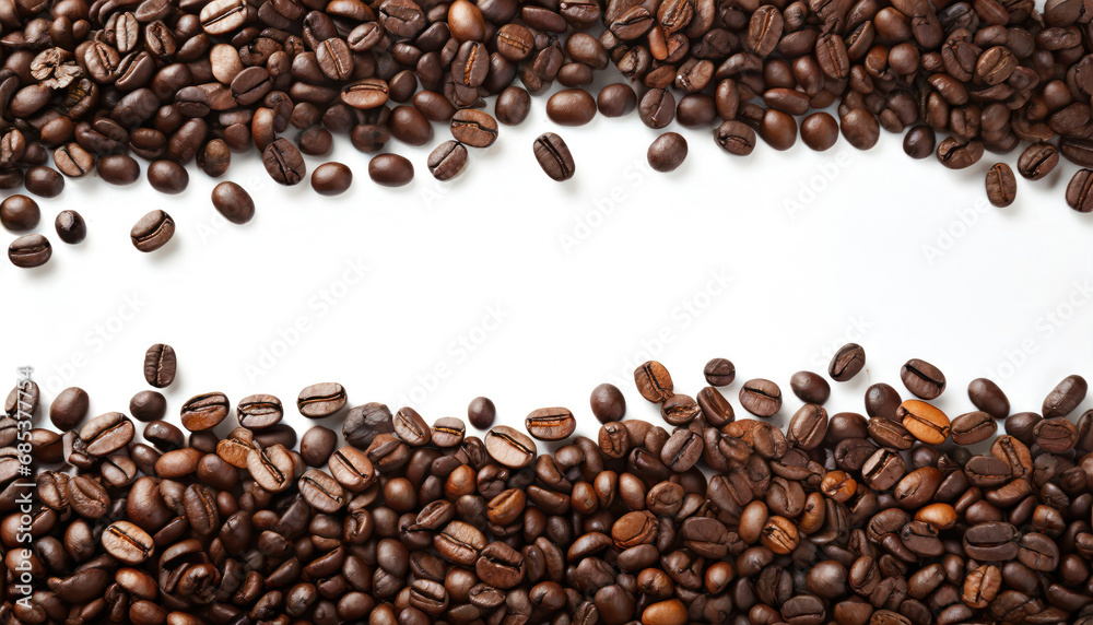 great coffee bean border or frame on white background for copyspace great coffee bean border or frame on white background for copyspace
