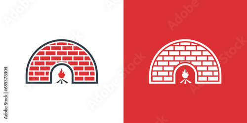 Wood Fired Oven Logo Template For Restaurants And Heating. Pizza, Restaurant Symbol