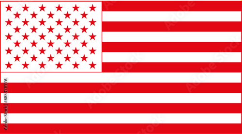 Unusual USA flag. Vector image 