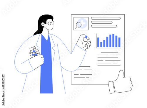 Medicines advertising abstract concept vector illustration.
