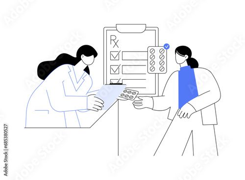 Pharmacy technician abstract concept vector illustration.