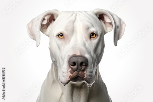 Dogo argentino close-up portrait. Adorable canine studio photography. © Laser Eagle