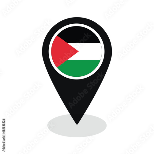 Flag of Palestine flag on map pinpoint icon isolated Free Download Flag of Palestine flag on map pinpoint icon isolated - GFXLoad