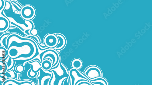 Abstract vector blue and white background. Liquid 3D metaball, with organic structure. Fluid futurisctic shapes.