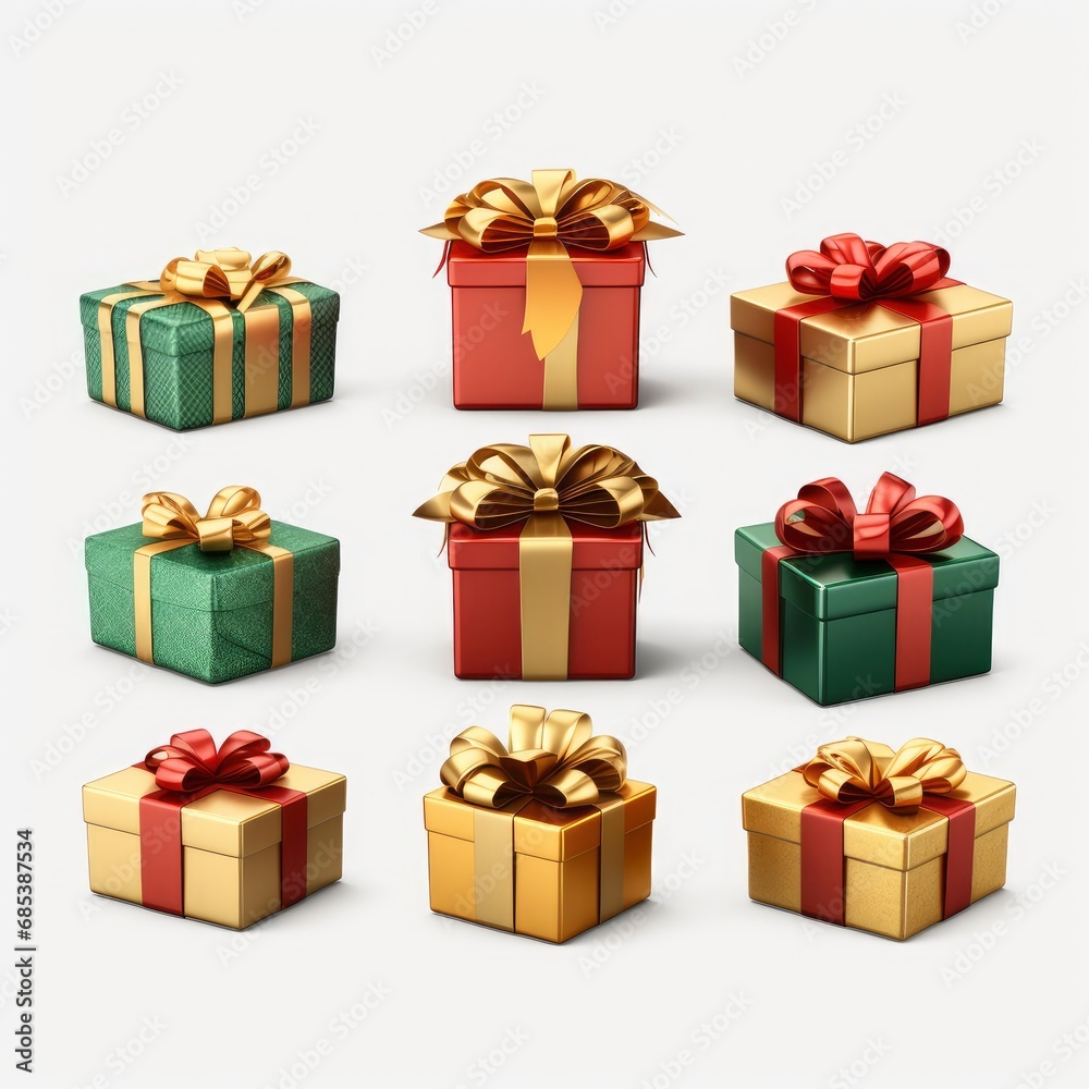 A Collection of Colorful Gift Boxes Arranged Neatly A Collection of Colorful Gift Boxes Arranged Neatly