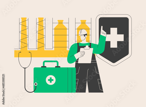 Occupational health abstract concept vector illustration.