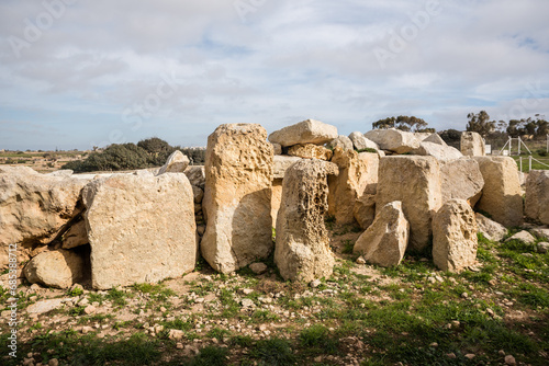 Ħaġar Qim is a megalithic temple complex found on the Mediterranean island of Malta, dating from the Ġgantija phase (3600-3200 BC) The Megalithic Temples of Malta are among the most ancient religious