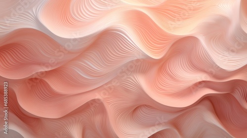 Soft pink and coral tones creating an ethereal pattern on a textured 3D surface.